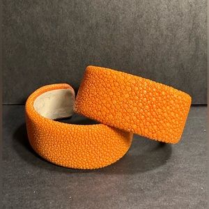 NEW Orange Asst of 2 Stingray Cuff Bracelets